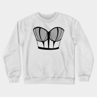 Black Lace Corset Crewneck Sweatshirt